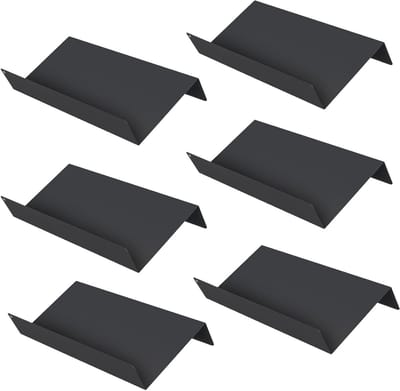 Freely Adjustable Spice Rack Tray Set van 6 Stuks, 23 x 11 x 4 cm, Zwart, Organiser voor Specerijen, Keukenaccessoires, Keukenlade Indeling