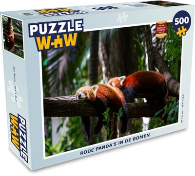 Puzzel Panda - Boom - Hout - Legpuzzel - Puzzel 500 stukjes