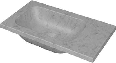 INK Enter Fontein - 40x22x1.6cm - 0 kraangaten - marmer mat wit