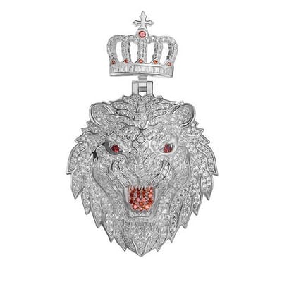 Juwelier Zwartevalk ZILVEREN (GERHODINEERD) LEEUW HANGER 24.223