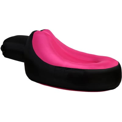 Hot Nieuwe Stijl Strand Lounge Stoel Buiten Luie Opblaasbare Bank Binnen Draagbare Opblaasbare Bank Kampeermat Luchtbed Bank pink
