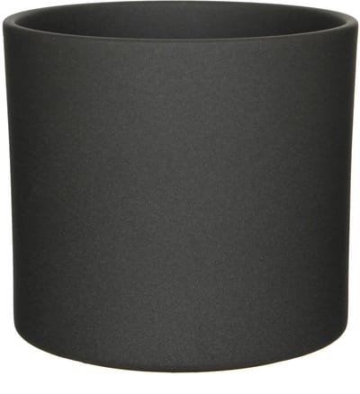Mica Decorations Bloempot - donkergrijs - mat - keramiek - 28 x 26 cm - plantenpotten