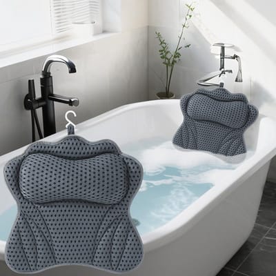 Unyqoos® Ergonomisch badkussen met 4D-mesh en zuignappen voor ultiem comfort