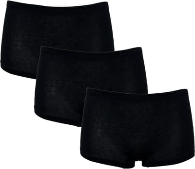 After Eden My Basic Boxer katoenen 3-pack Dames Onderbroek - Zwart - Maat M