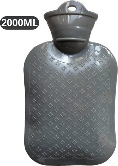 Bovista Warmwaterzak - Warmtekussen - Warmwaterkruik - Warmtekruik - Knuffel - Kruik - Bag - Met Hoes - Grijs - 2000ML