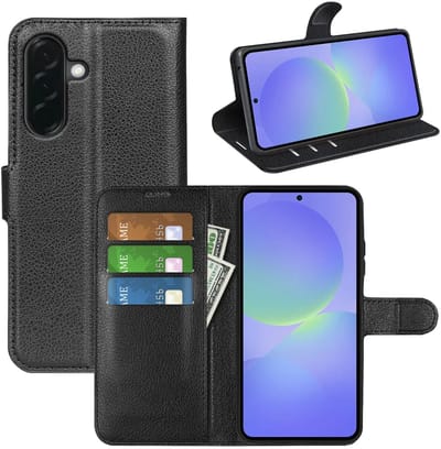 MobyDefend Hoesje - Geschikt voor Samsung Galaxy A37 - Kunstleren Wallet Book Case (Sluiting Voorkant) - Zwart