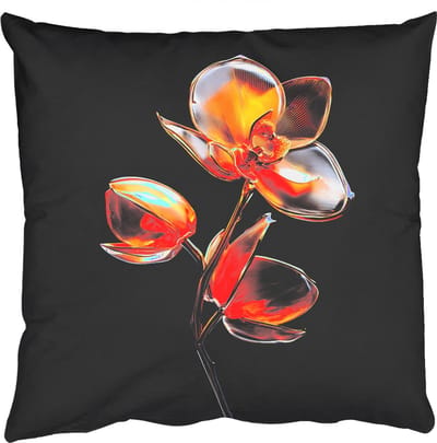 Sierkussens - Kussentjes Woonkamer - 50x50 cm - Bloem - Orchidee - Oranje