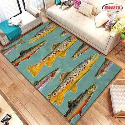 1 stuks Bruine Forel Print Groot Oppervlak Tapijt! Slaapkamer Woonkamer Kantoor Antislip Vier Seizoenen Beschikbaar Tapijt Meerdere Maten Snelle Levering 40x60cm (16x24in)