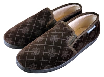 DUNLOP - HEREN PLUSH BONT VOERING GEHEUGENSCHUIM RUITEN MOCCASINSLOFFEN MET HARDSOLE