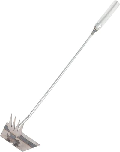 Onkruidsteker - Tuin gereedschap - Gazon onderhoud - Roestvrij staal - 49.5 cm - Zilver