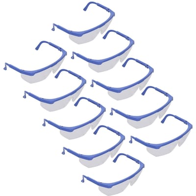 10 stuks Veiligheidsbril Plastic Beschermende Bril Verstelbare Oogbescherming Set Kit voor Laboratorium