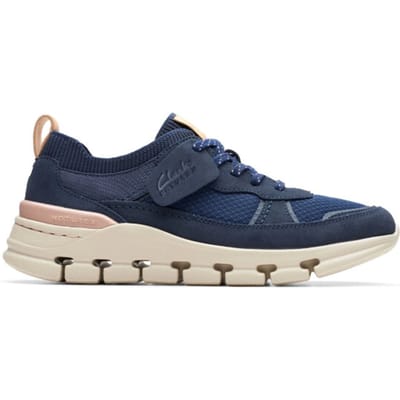 Clarks Nature X Cove - dames sneaker - Blauw - maat 35.5 (EU) 3 (UK)
