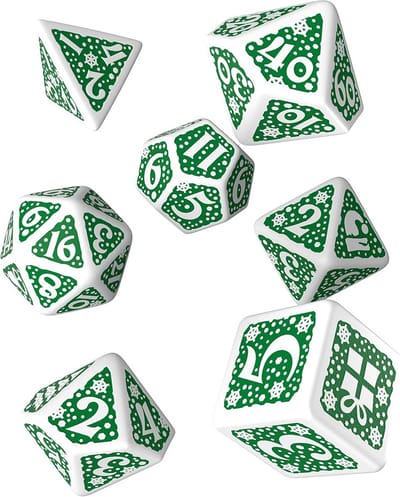 Kerst Beenkleed Set Dobbelstenen voor Bordspellen en Rollenspellen