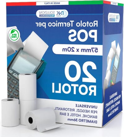 Thermisch papier rol 57 x 20 m - hoge kwaliteit - compatibel met POS apparaten - helder en vervagingsbestendig - ShopVlot