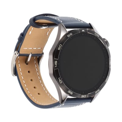 Dailygoods- Horlogeband 24 mm - Rundleer - Vochtbestendig - Duurzaam - Snelsluiting - Unieke textuur - Horloge
