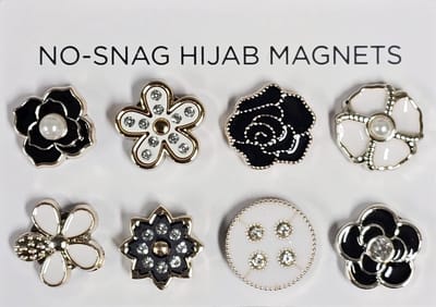 Fako Bijoux® - 8x Magnetische Broche - Magneetbroche - Hoofddoek Magneet - Sjaal - Hijab - Abaya - 17mm - 8 Stuks - Cadeau Set 1