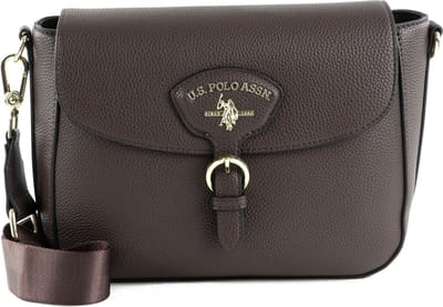 U.S. POLO ASSN. Schoudertas Stanford Flap Crossbody Bag Dark Brown Bruine