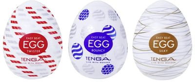 Tenga Variety Pack No. 2 - 3 Egg Masturbators - 3 Structuren - 3 Sensaties
