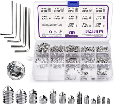 Set van 315 stuks M3 M4 M5 M6 M8 met kleine inbus sleutels en hexagon socket schroeven voor diverse toepassingen