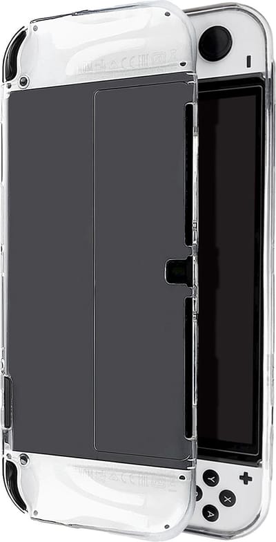 Hoes Geschikt voor Nintendo Switch OLED Case Bescherm Hoesje Hard Cover Shockproof - Case Geschikt voor Nintendo Switch OLED Hoes - Transparant