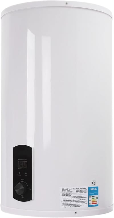 Elektrische Boiler - Warmwaterreservoir - Direct Warm Water - Digitale Bediening - 34x59 cm - Wit