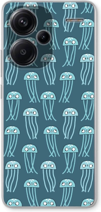 Case Company® - Hoesje geschikt voor Xiaomi Redmi Note 13 Pro plus hoesje - Kwallie - Soft Cover Telefoonhoesje - Bescherming aan alle Kanten en Schermrand