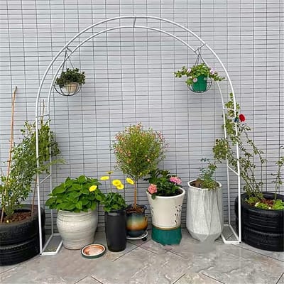 Rozenboog Metaal - Klimhulp Tuin - Planten Steunen - Weerbestendig Verzinkt - Zwart