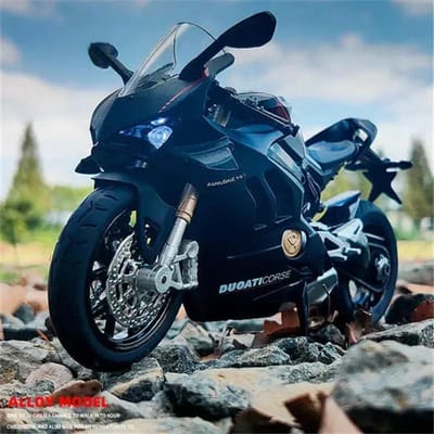 1:12 V4S Panigale Diecast Motorfiets Model Speelgoed Replica Met Geluid & Licht Verjaardag Kerstcadeau Collectie Fiets