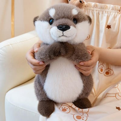 25/35CM Otter Knuffelkussen Schattig Otter Pluche Speelgoed Zachte Otter Knuffel Speelgoed Knuffel Otter Cadeau voor Verjaardagscadeau 35cm