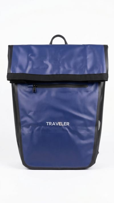 Traveler waterdichte bisonyl enkele fietstas - blauw - 31 liter
