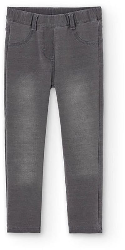 Boboli Fleece Denim Broek Grijs 5 Years Meisjes