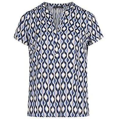 Blouseshirt van viscose in all-over look
