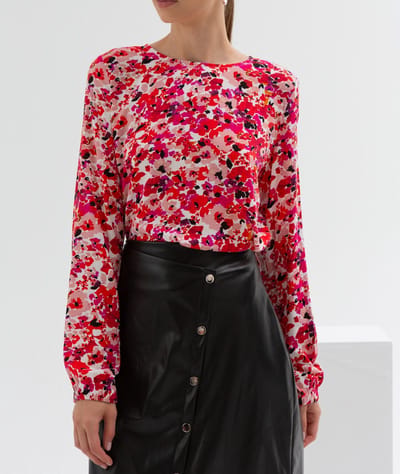 Starry Indigo - Dames blouse met lange mauw