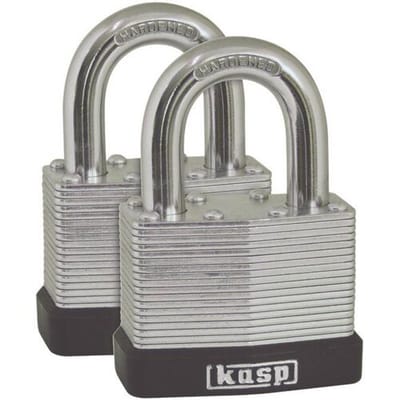 Kasp K13050D2 Hangslot 50 mm Gelijksluitend Zilver Sleutelslot