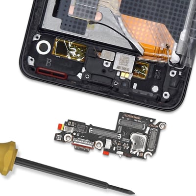 Xiaomi, USB-C oplaadconnector en SIM-lezer voor Xiaomi 14 Origineel, Zwart