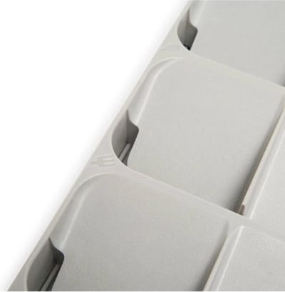 Bestekorganizer - 9 vakken - lichtgrijs - lade-organizer - opbergsysteem - keukenlade - keukenopbergruimte - 165 cm breed