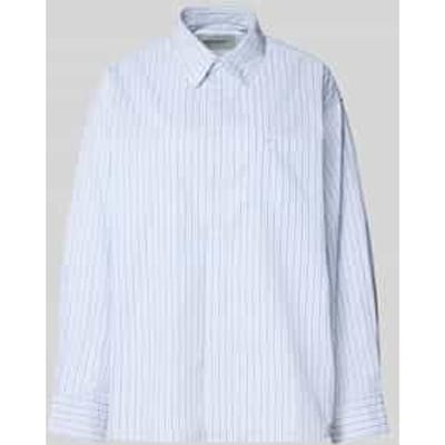 relaxed fit blouse met labelstitching model 'Keene'