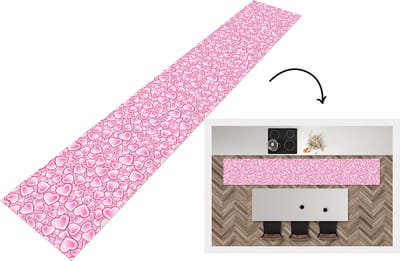 Keukenloper - Loper keuken - Meiden - Hartjes - Roze - Patronen - 300x50 cm - Keukenloper vinyl
