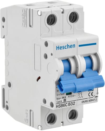 Dailygoody - Miniatuur stroomonderbreker - 32Amp capaciteit - Type B voor veilige toepassingen - Rail montage - Betrouwbaar en compact - Voor elek...
