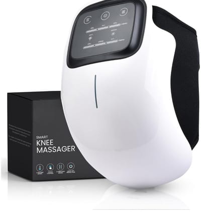 DYNA® Kniemassageapparaat - Voetmassageapparaat - Kniebrace - Zwart/Wit - 21cm x 15cm x 18cm