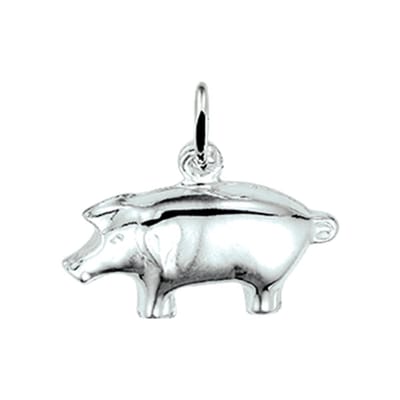 hanger varken zilver wit 1009099
