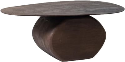 Salontafel Organisch - Koffietafel Hout - Woonkamer Meubel - Massief Mangohout - 100x60x38cm - Bruin