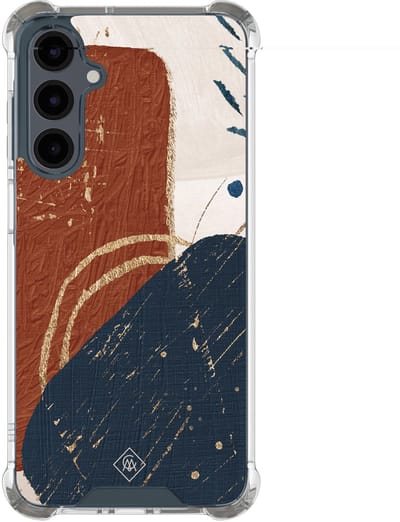 Casimoda® hoesje - Geschikt voor Samsung Galaxy A16 - Abstract Terracotta - Shockproof case - Extra sterk - TPU/polycarbonaat - Multi, Transparant