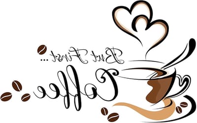 Moderne Muurstickers van Koffiemokken voor Keuken, Kantoor en Café - Creatieve Wanddecoratie