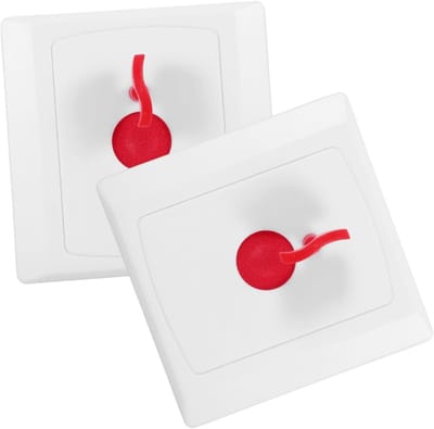 Noodoproep Alarmknop - Hulpknop Senioren - Hulp Aanvragen - Wandmontage Gemakkelijk - 2 Stuks - Wit