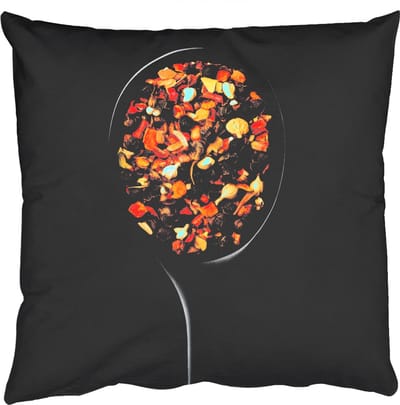 Sierkussens - Kussentjes Woonkamer - 50x50 cm - Kruiden - Zwart - Lepel