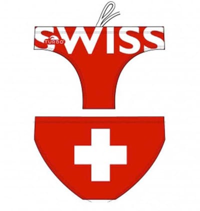 Turbo Switzerland Zwemslip Rood,Wit XL Man