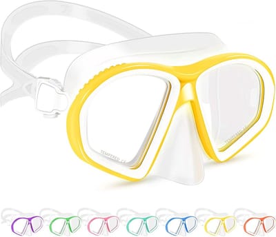 Duikbril voor kinderen 6-14 jaar gehard glas zwembril 180 graden duikmasker
