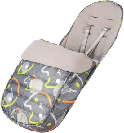 Voetenzak voor kinderwagen-Voetenzak voor kinderwagens, waterdicht en winddicht, winter, outdoor, voetenzak, warme dikke fleece gevoerde universele fitting voor kinderwagens, kinderwagens, buggy (zwarte）