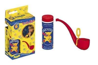 PUSTEFIX Bellenblaas - Pijp - Met 70Ml Pustefix Vloeistof - Rood - 4 Jaar